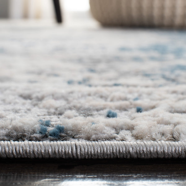 Lagoon 500 Lagoon 521 Contemporary Power Loomed 60% Polypropylene 40% Polyester Rug Grey / Turquoise