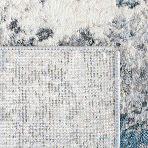 Lagoon 500 Lagoon 521 Contemporary Power Loomed 60% Polypropylene 40% Polyester Rug Grey / Turquoise