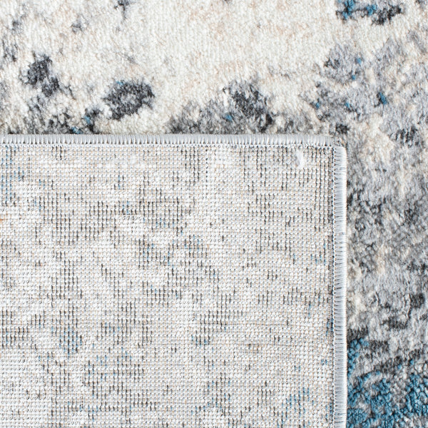 Lagoon 500 Lagoon 521 Contemporary Power Loomed 60% Polypropylene 40% Polyester Rug Grey / Turquoise