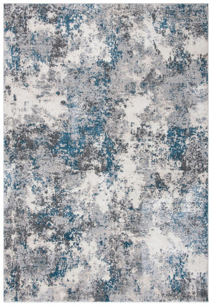Lagoon 500 Lagoon 521 Contemporary Power Loomed 60% Polypropylene 40% Polyester Rug Grey / Turquoise