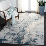 Lagoon 500 Lagoon 522 Contemporary Power Loomed 60% Polypropylene 40% Polyester Rug Grey / Turquoise