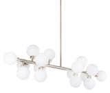 Bethel Chrome Chandelier in Metal & Glass