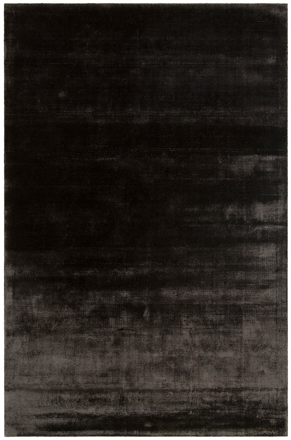 Chandra Rugs Libra 100% Art Silk Hand-Woven Contemporary Rug Charcoal 9' x 13'