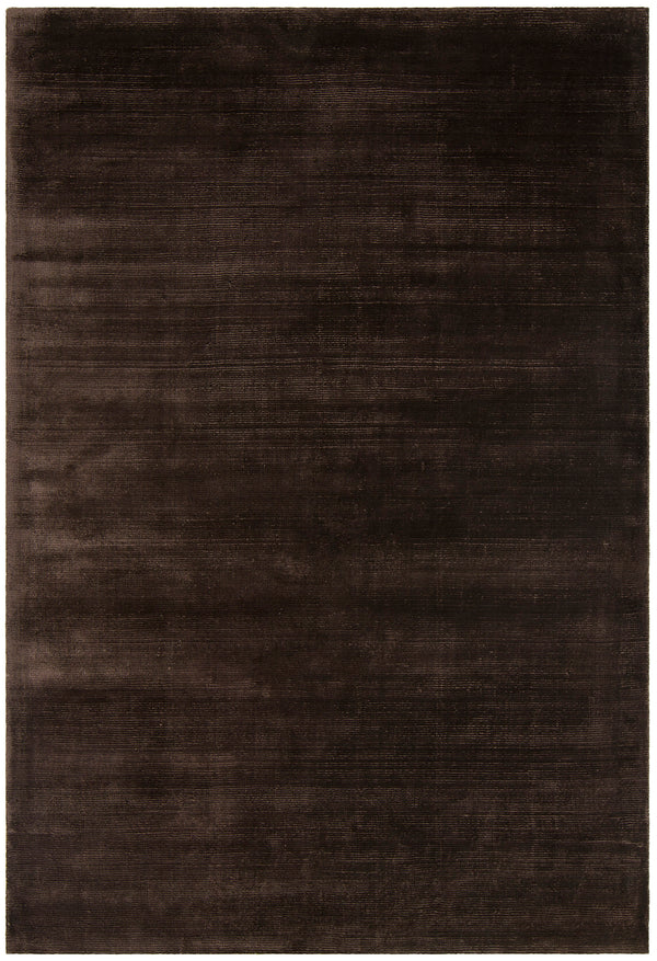 Chandra Rugs Libra 100% Art Silk Hand-Woven Contemporary Rug Brown 9' x 13'