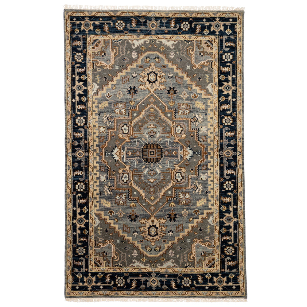 Jaipur Living Andrews Hand-Knotted Medallion Gray/ Brown Area Rug (6'X9')