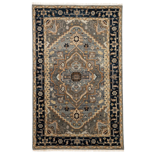 Jaipur Living Andrews Hand-Knotted Medallion Gray/ Brown Area Rug (12'X15')