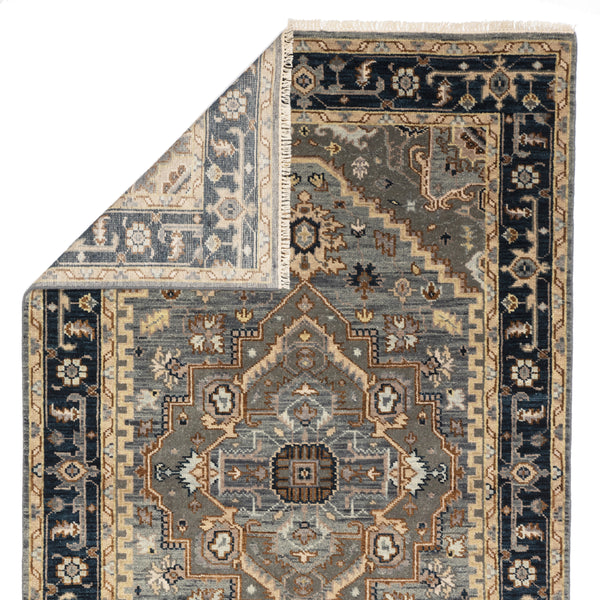 Jaipur Living Andrews Hand-Knotted Medallion Gray/ Brown Area Rug (12'X15')