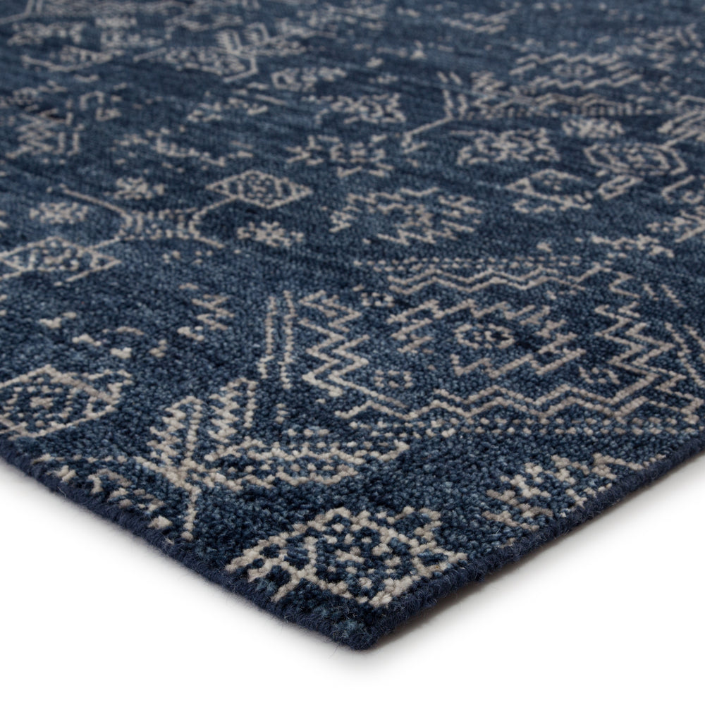 Jaipur Living Azuma Hand-Knotted Tribal Dark Blue/ Light Gray Area Rug (9'X12')