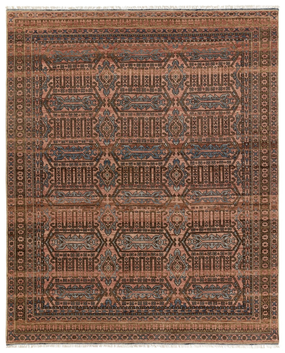 Jaipur Living Liberty Leone LIB13 Hand Knotted 100% Wool Medallion Area Rug Pink 100% Wool RUG156027
