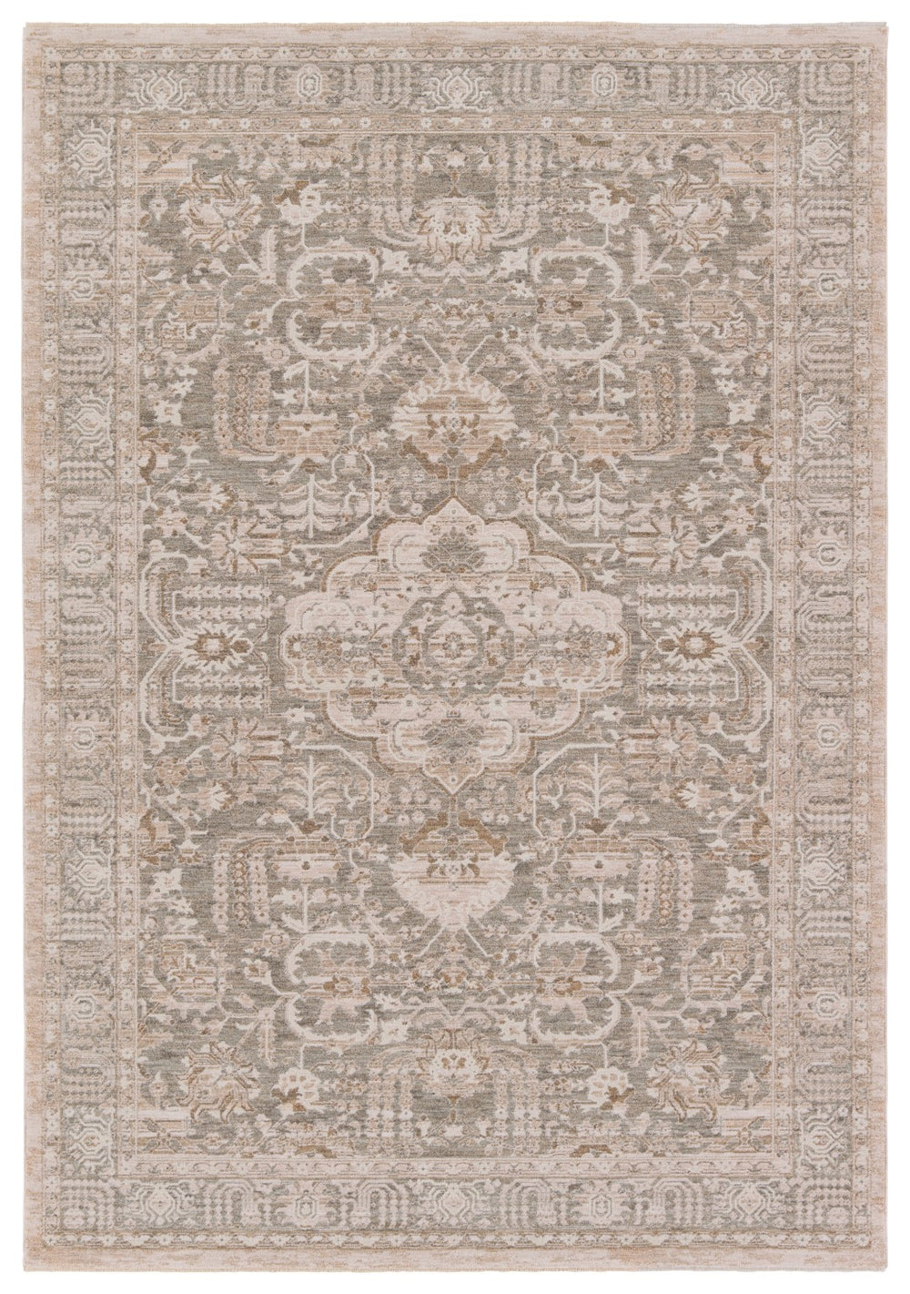Jaipur Living Lilit Acair LIL02 Powerloomed Machine Made Indoor Updated Traditional Rug Beige 9' x 12'