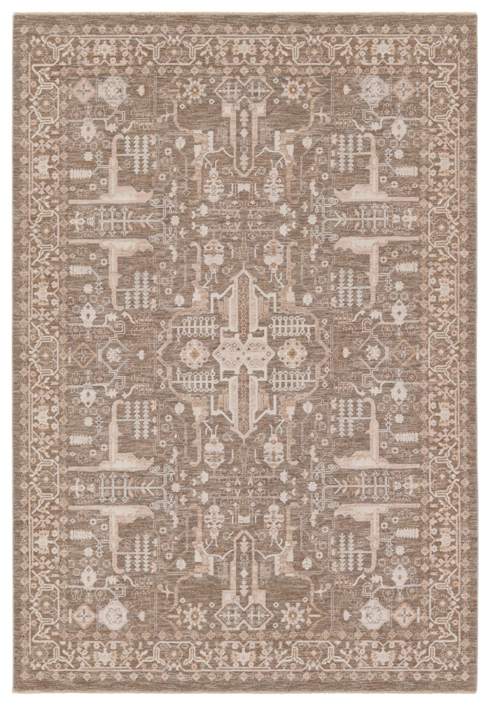 Jaipur Living Lilit Lechmere LIL03 Powerloomed Machine Made Indoor Updated Traditional Rug Taupe 9' x 12'