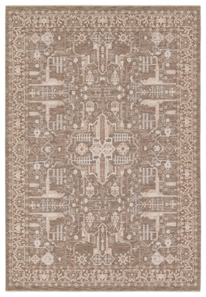 Jaipur Living Lilit Lechmere LIL03 Powerloomed Machine Made Indoor Updated Traditional Rug Taupe 9' x 12'
