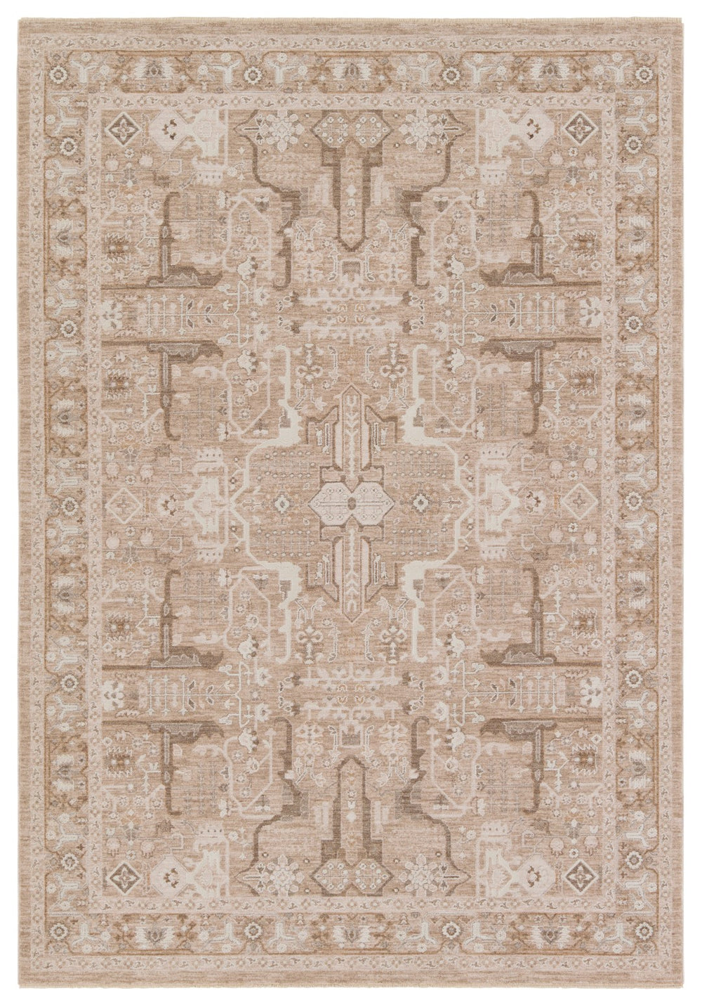 Jaipur Living Lilit Lechmere LIL04 Powerloomed Machine Made Indoor Updated Traditional Rug Beige 9' x 12'