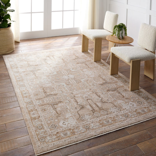 Jaipur Living Lilit Lechmere LIL04 Powerloomed Machine Made Indoor Updated Traditional Rug Beige 9' x 12'