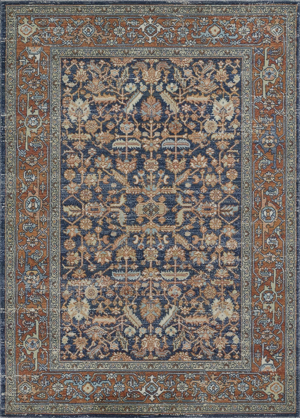 Momeni Lillihan LIH-1 Machine Made Traditional Oriental Indoor Area Rug Navy 9'3" x 11'10" LILLILIH-1NVY93BA