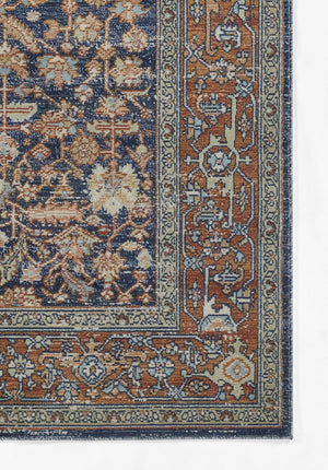 Momeni Lillihan LIH-1 Machine Made Traditional Oriental Indoor Area Rug Navy 9'3" x 11'10" LILLILIH-1NVY93BA