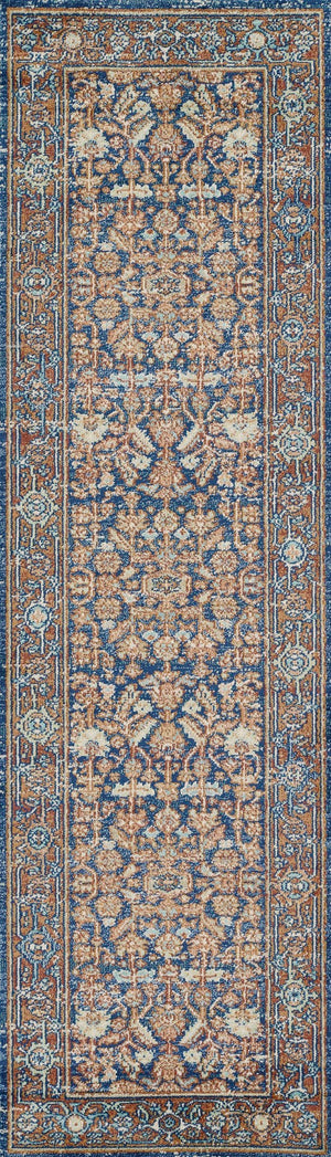 Momeni Lillihan LIH-1 Machine Made Traditional Oriental Indoor Area Rug Navy 9'3" x 11'10" LILLILIH-1NVY93BA