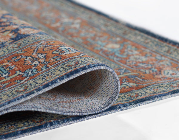 Momeni Lillihan LIH-1 Machine Made Traditional Oriental Indoor Area Rug Navy 9'3" x 11'10" LILLILIH-1NVY93BA