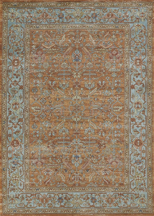 Momeni Lillihan LIH-1 Machine Made Traditional Oriental Indoor Area Rug Orange 9'3" x 11'10" LILLILIH-1ORG93BA