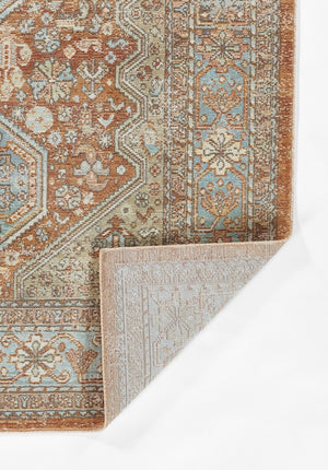 Momeni Lillihan LIH-2 Machine Made Traditional Medallion Indoor Area Rug Copper 9'3" x 11'10" LILLILIH-2COP93BA