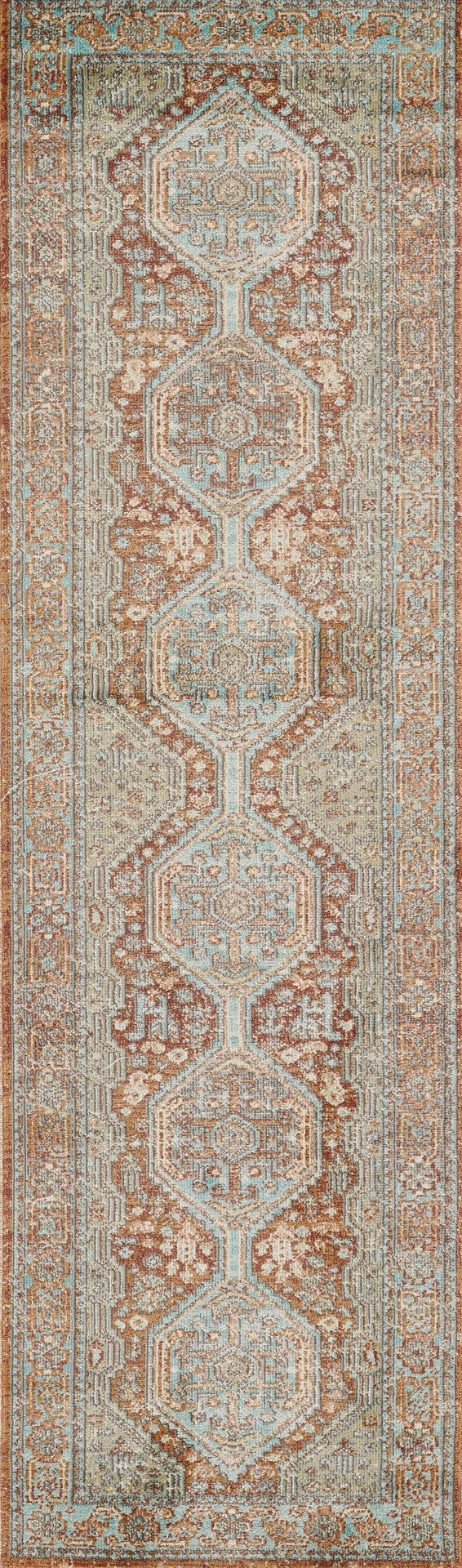 Momeni Lillihan LIH-2 Machine Made Traditional Medallion Indoor Area Rug Copper 9'3" x 11'10" LILLILIH-2COP93BA