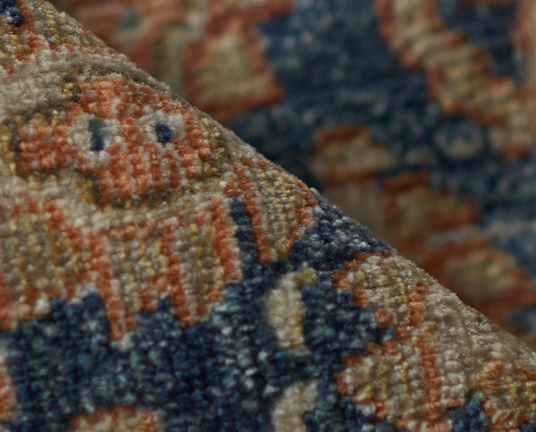 Momeni Lillihan LIH-2 Machine Made Traditional Medallion Indoor Area Rug Navy 9'3" x 11'10" LILLILIH-2NVY93BA