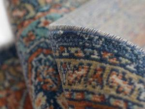 Momeni Lillihan LIH-2 Machine Made Traditional Medallion Indoor Area Rug Navy 9'3" x 11'10" LILLILIH-2NVY93BA