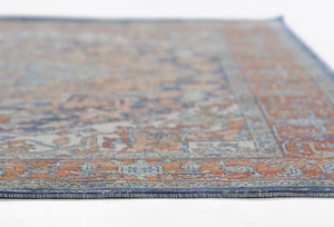 Momeni Lillihan LIH-3 Machine Made Traditional Medallion Indoor Area Rug Navy 9'3" x 11'10" LILLILIH-3NVY93BA