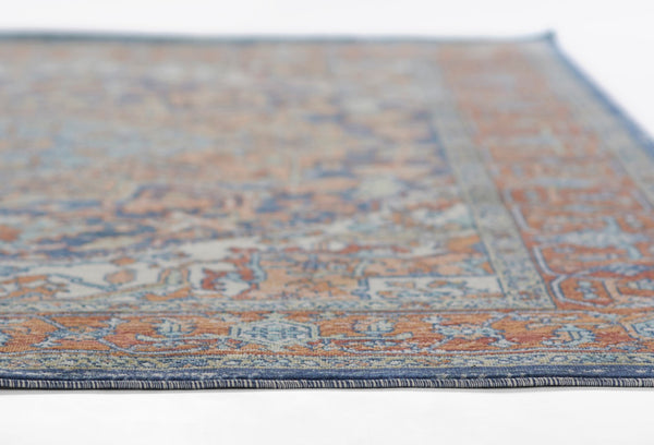 Momeni Lillihan LIH-3 Machine Made Traditional Medallion Indoor Area Rug Navy 9'3" x 11'10" LILLILIH-3NVY93BA