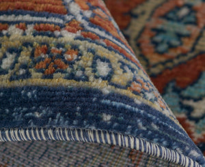 Momeni Lillihan LIH-3 Machine Made Traditional Medallion Indoor Area Rug Navy 9'3" x 11'10" LILLILIH-3NVY93BA