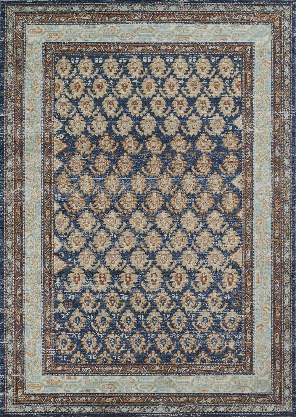 Momeni Lillihan LIH-4 Machine Made Traditional Oriental Indoor Area Rug Navy 9'3" x 11'10" LILLILIH-4NVY93BA