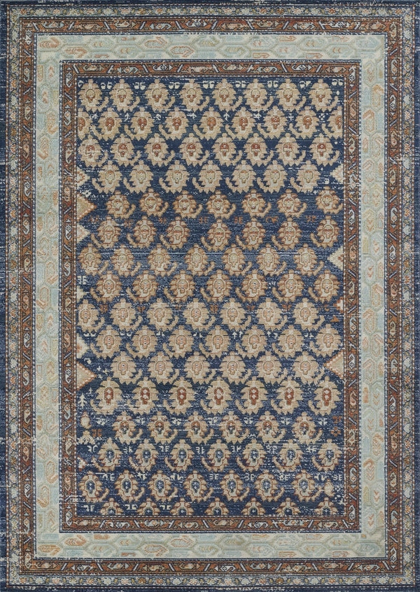 Momeni Lillihan LIH-4 Machine Made Traditional Oriental Indoor Area Rug Navy 9'3" x 11'10" LILLILIH-4NVY93BA