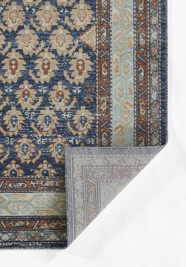 Momeni Lillihan LIH-4 Machine Made Traditional Oriental Indoor Area Rug Navy 9'3" x 11'10" LILLILIH-4NVY93BA