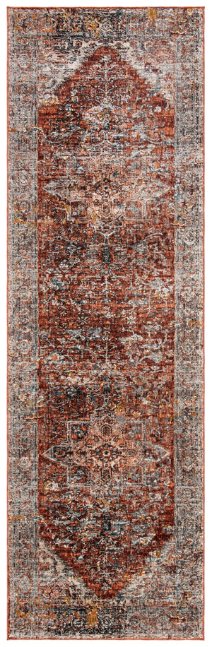 Limitee 700 Limitee 766 Transitional Power Loomed 70% Polyester - 30% Viscose Rug in Beige, Rust 9ft x 12ft