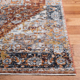 Limitee 700 Limitee 766 Transitional Power Loomed 70% Polyester - 30% Viscose Rug in Beige, Rust 9ft x 12ft