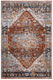 Limitee 700 Limitee 766 Transitional Power Loomed 70% Polyester - 30% Viscose Rug in Beige, Rust 9ft x 12ft