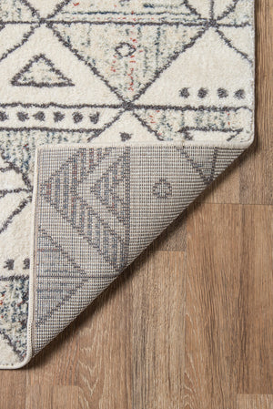 Momeni Lima LI-06 Machine Made Contemporary Geometric, Shag Indoor Area Rug Ivory 9'3" x 12'6" LIMA0LI-06IVY93C6