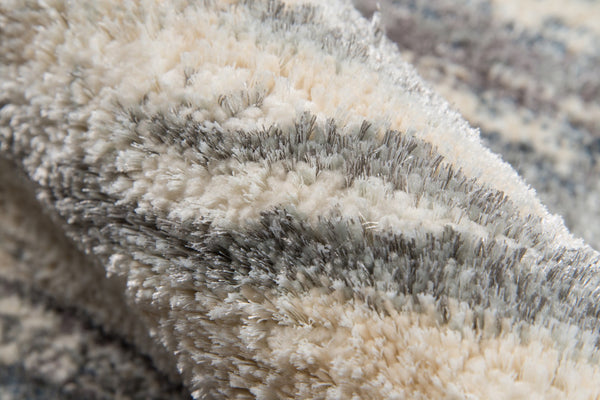 Momeni Lima LI-07 Machine Made Contemporary Abstract, Shag Indoor Area Rug Grey 9'3" x 12'6" LIMA0LI-07GRY93C6