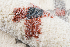 Momeni Lima LI-10 Machine Made Contemporary Geometric, Shag Indoor Area Rug Ivory 9'3" x 12'6" LIMA0LI-10IVY93C6