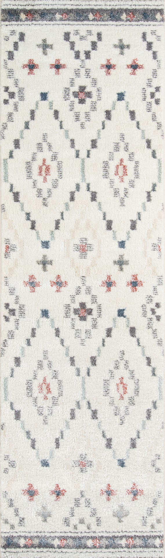 Momeni Lima LI-10 Machine Made Contemporary Geometric, Shag Indoor Area Rug Ivory 9'3" x 12'6" LIMA0LI-10IVY93C6