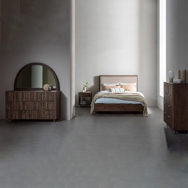 LH Imports Lineo Upholstered Bed LIN003Q