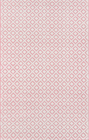 Momeni Madcap Cottage Lisbon LIS-2 Hand Woven Contemporary Geometric Indoor Area Rug Pink 8'6" x 11'6" LISBOLIS-2PNK86B6