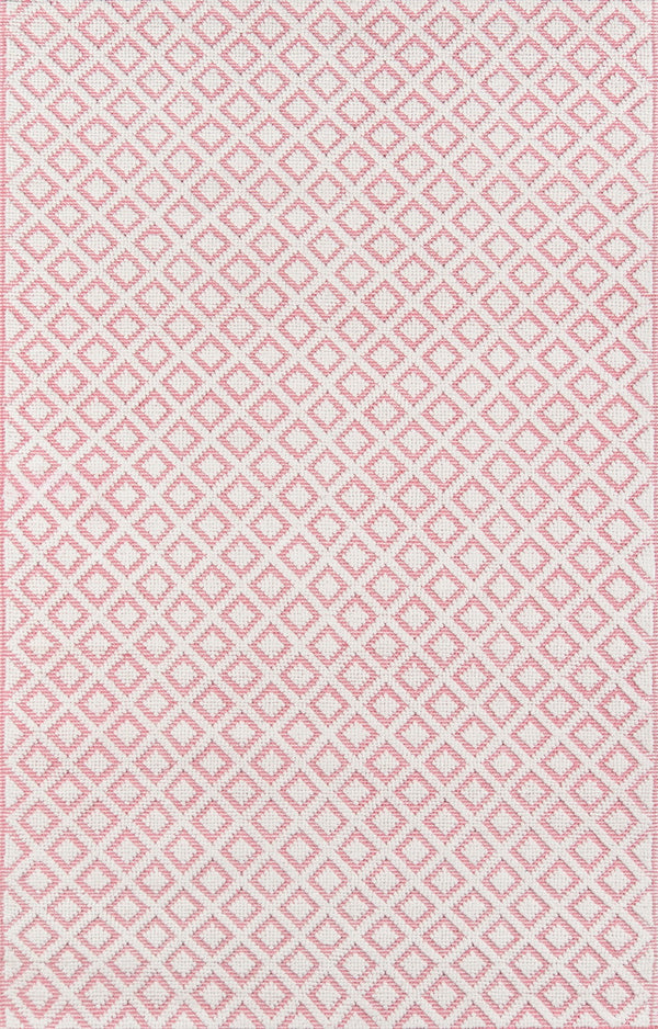 Momeni Madcap Cottage Lisbon LIS-2 Hand Woven Contemporary Geometric Indoor Area Rug Pink 8'6" x 11'6" LISBOLIS-2PNK86B6