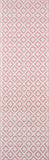 Momeni Madcap Cottage Lisbon LIS-2 Hand Woven Contemporary Geometric Indoor Area Rug Pink 8'6" x 11'6" LISBOLIS-2PNK86B6