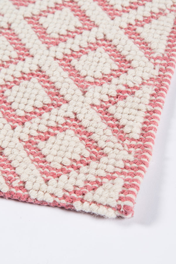 Momeni Madcap Cottage Lisbon LIS-2 Hand Woven Contemporary Geometric Indoor Area Rug Pink 8'6" x 11'6" LISBOLIS-2PNK86B6