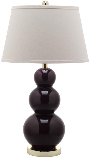 Pamela 28-Inch Triple Gourd Ceramic Table Lamp Set - Elegant Design for Home Décor Enhancement