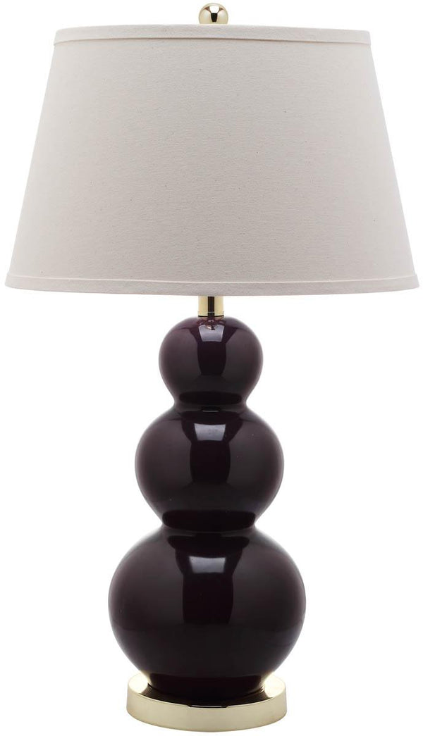 Pamela 28-Inch Triple Gourd Ceramic Table Lamp Set - Elegant Design for Home Décor Enhancement