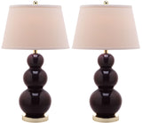 Pamela 28-Inch H Triple Gourd Ceramic Lamp - Set of 2