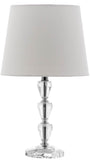 Dylan 16-Inch H Tiered Crystal Dark Grey Lamp Set of 2