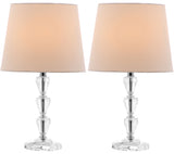 Dylan 16-Inch H Tiered Crystal Dark Grey Lamp Set of 2